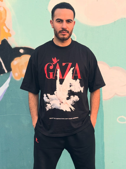 DOVE TEE BLACK FRONTPRINT