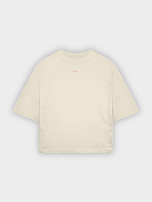 ECHOES TEE BEIGE BACKPRINT