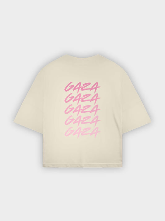 ECHOES TEE BEIGE BACKPRINT