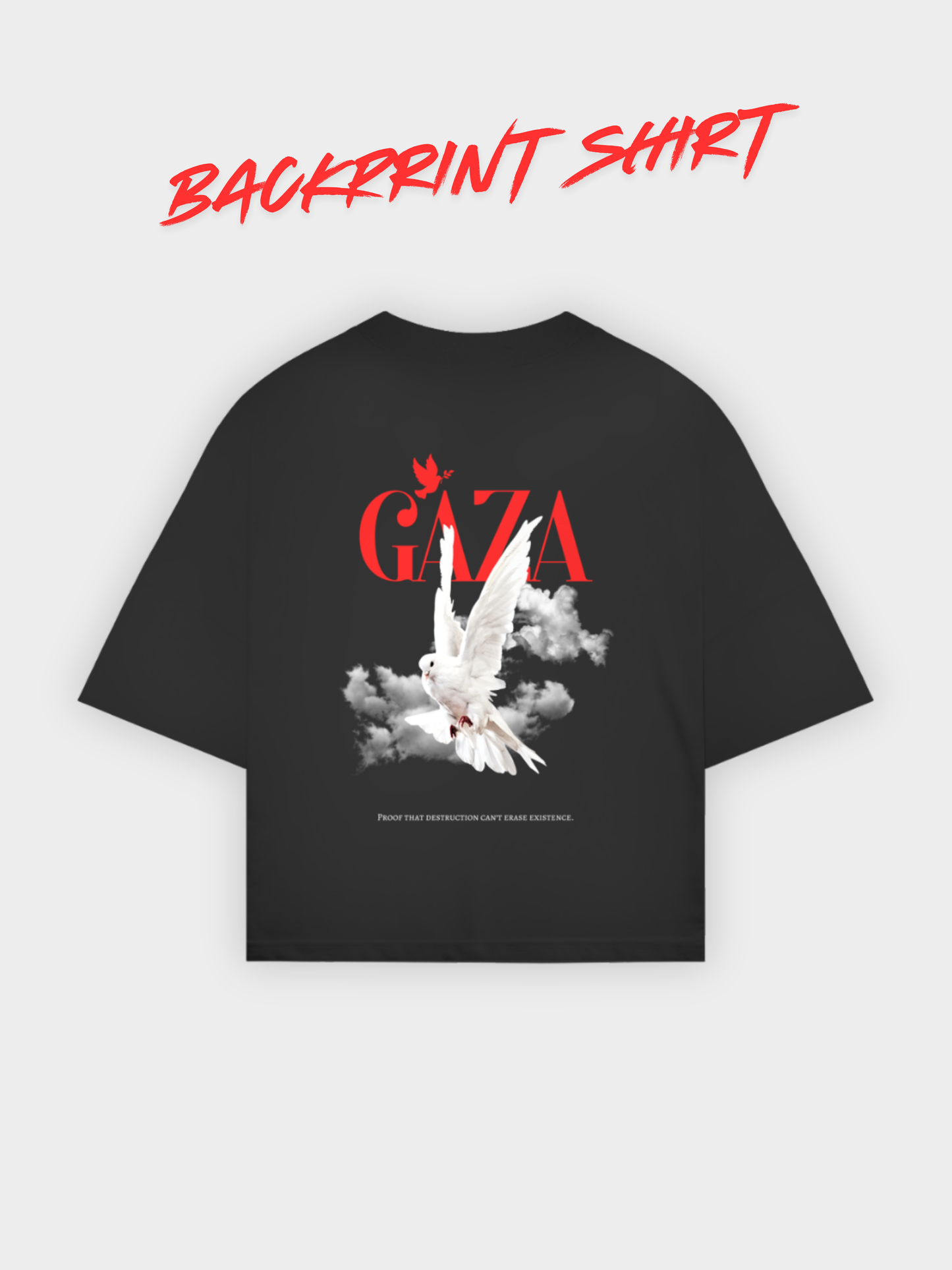 DOVE TEE BLACK BACKPRINT